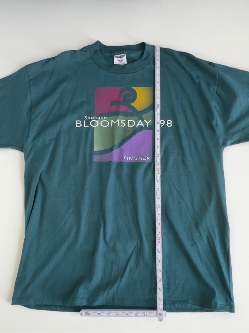 Vintage Spokane Bloomsday '98 Finisher Tee - Teal - Picture 4 of 4